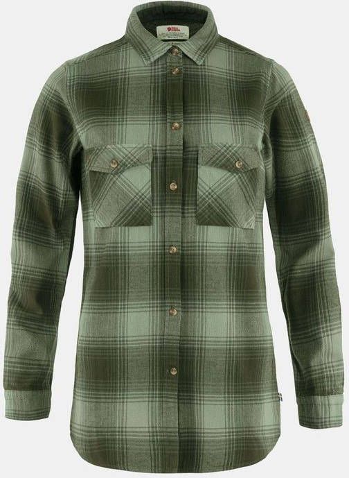 Fjä, llrä, ven Ö, vik Twill LS Top Dames Groen