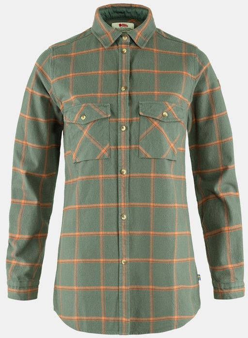 Fjä, llrä, ven Ö, vik Twill LS Top Dames Groen