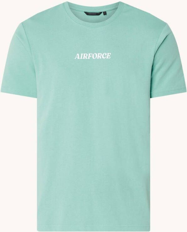 Airforce T shirt met logo en backprint