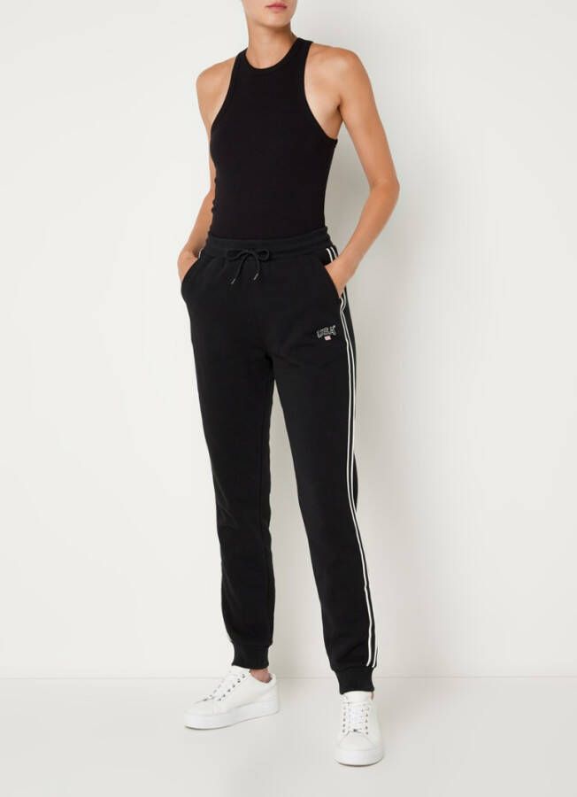 America Today Carly high waist tapered fit joggingbroek met streepdetail