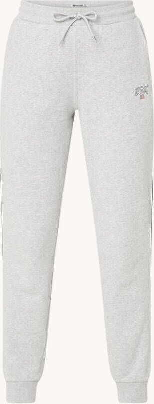 America Today Carly high waist tapered fit joggingbroek met streepdetail