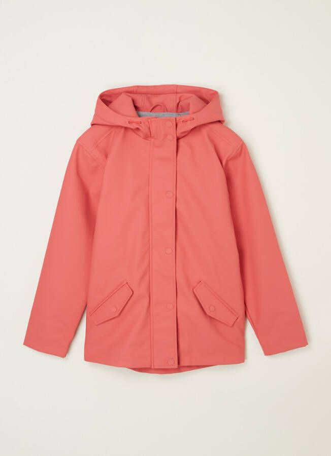 America Today Junior gevoerde regenjas koraalrood