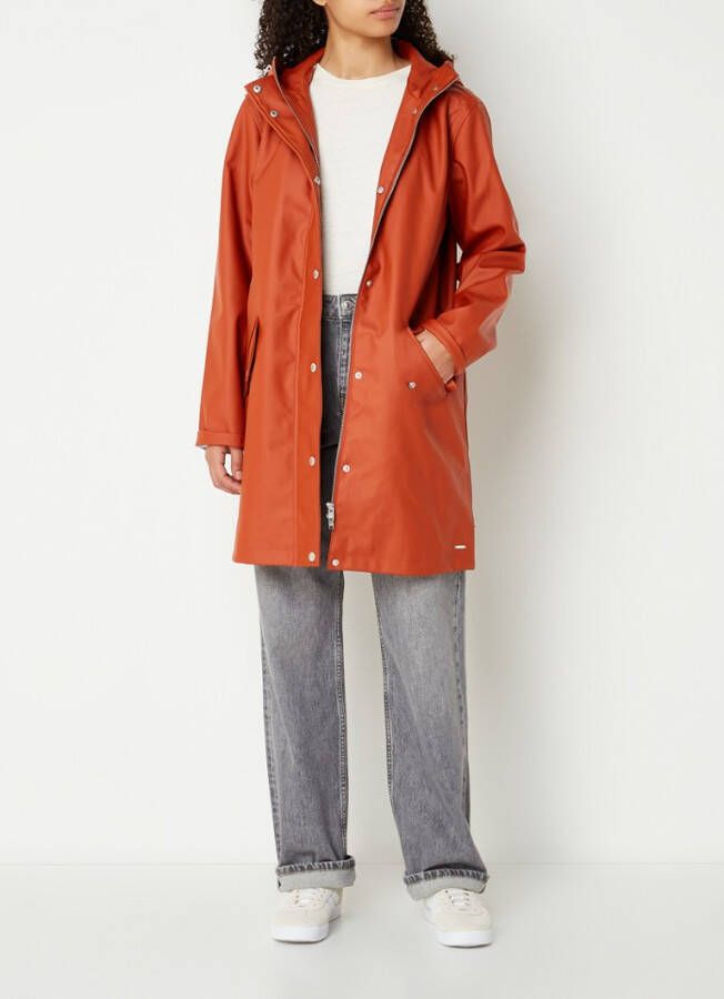 America Today Janice regenjas van gerecycled PET met capuchon