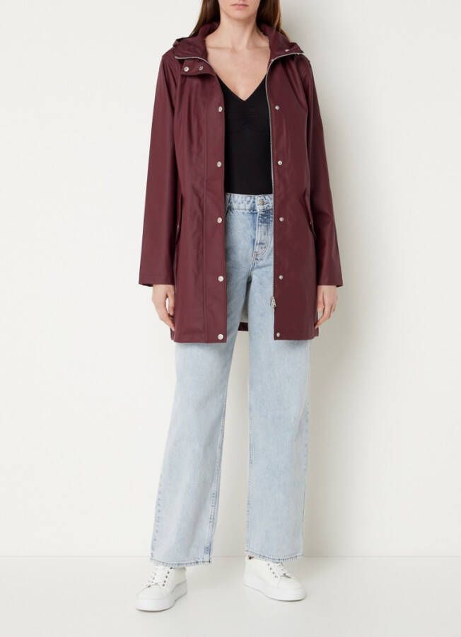 America Today Janice regenjas van gerecycled PET met capuchon