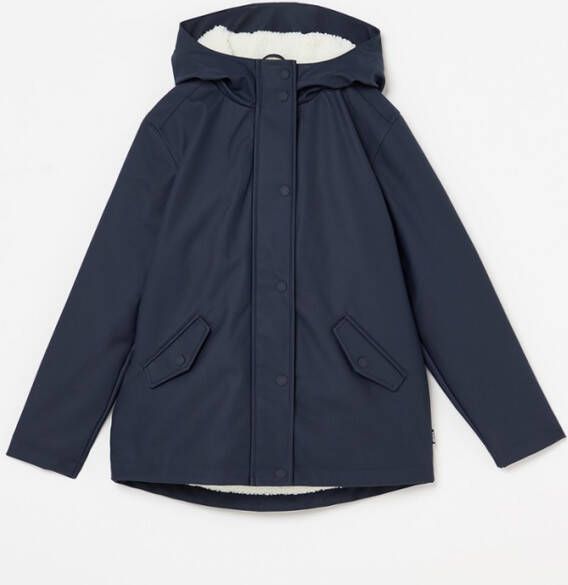 America Today Janice regenjas met teddy voering en capuchon