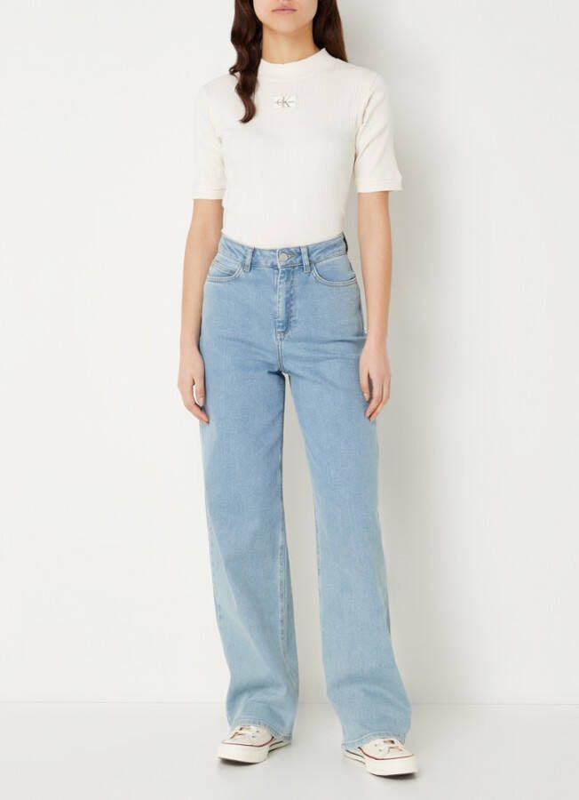 Calvin klein Kort T shirt met ronde hals en korte mouwen