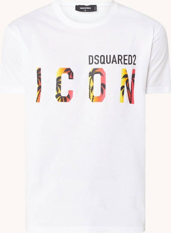 Dsquared2 Icon Palms Cool T shirt met logoprint