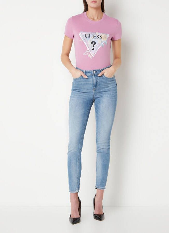 Guess Alva T shirt met logoprint en studs