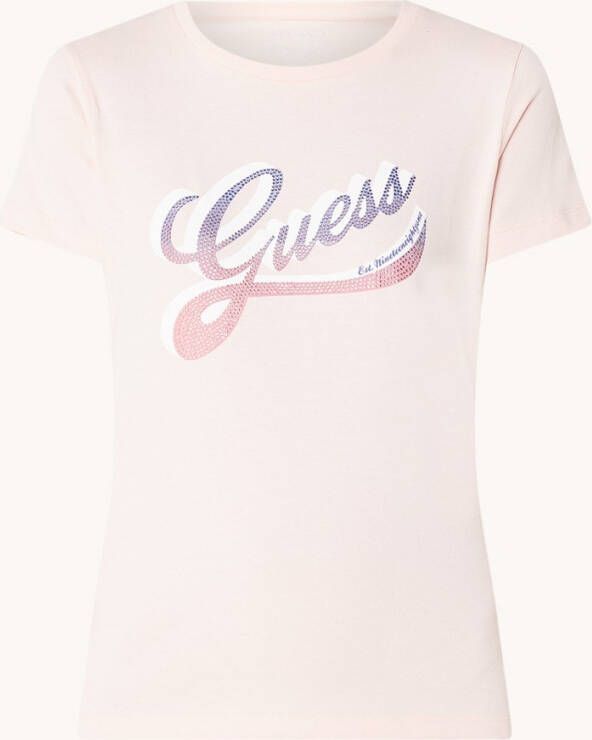 Guess T Shirt Met Strass Logo