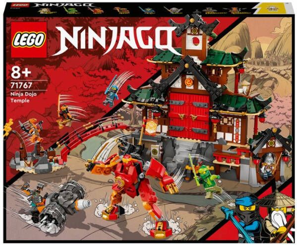 Lego 71767 NINJAGO Ninjadojo Tempel Meesters van Spinjitzu met Lloyd -, Kai en Slangen, Verjaardagscadeau voor 8+ Jarigen