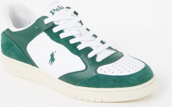 Ralph Lauren Court sneaker met suè, de details