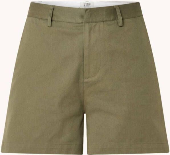 Scotch & Soda Mid waist loose fit korte chino