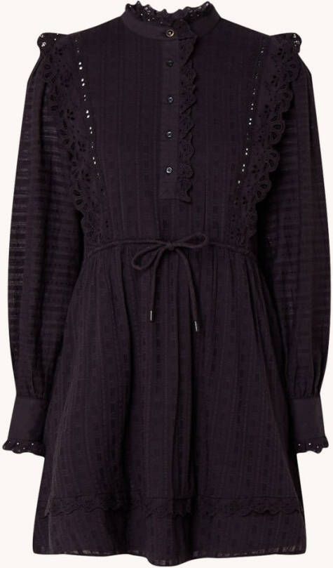 Scotch & Soda Mini jurk van biologisch katoen met broderie anglaise