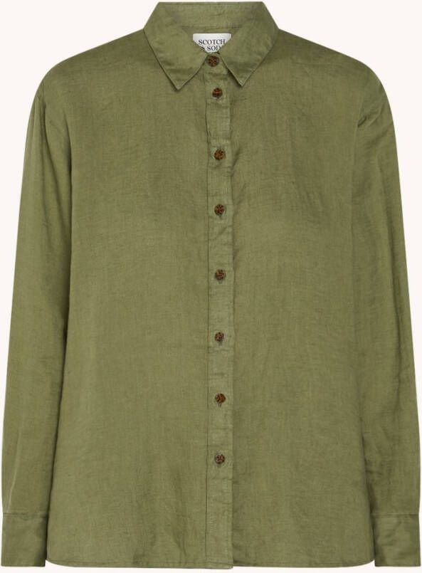 Scotch & Soda Oversized blouse van linnen