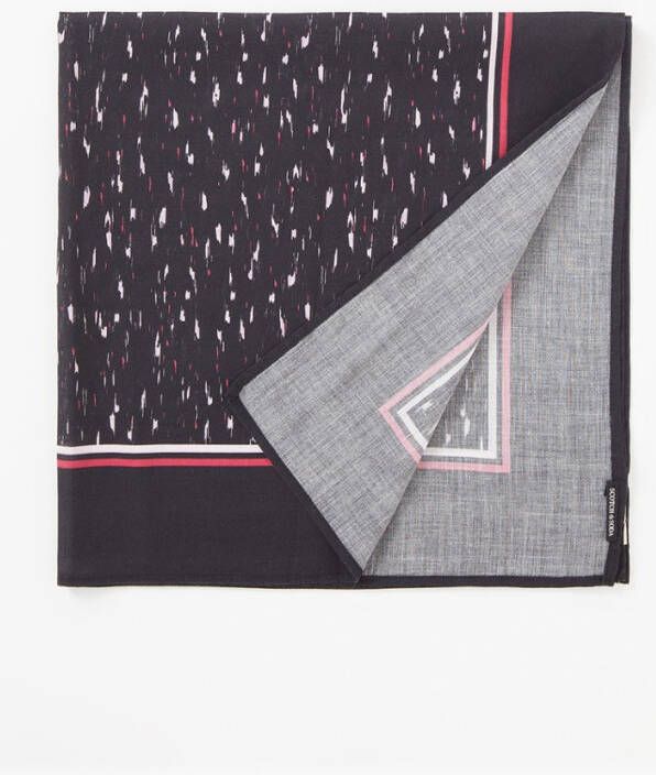 Scotch & Soda Sjaal van biologisch katoen met print 55 x 55 cm