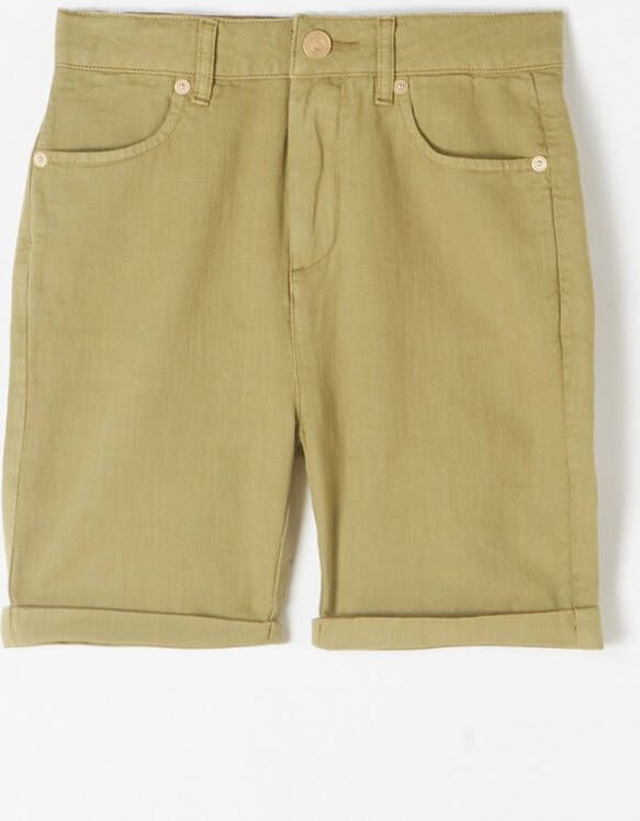 Scotch & Soda Straight fit korte broek in linnenblend