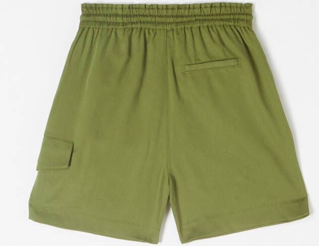 Scotch & Soda Straight fit korte broek in linnenblend met steekzakken