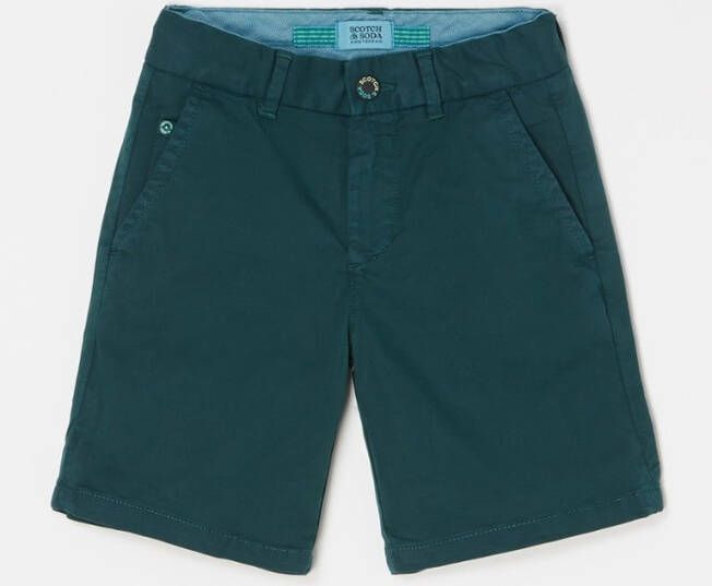 Scotch & Soda Straight fit korte chino in biologisch katoenblend