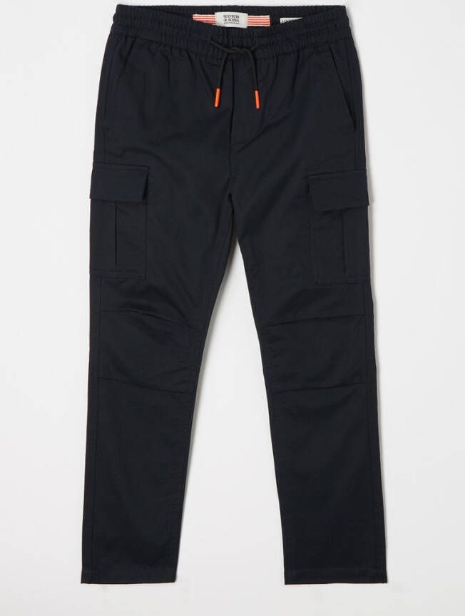 Scotch & Soda Loose tapered fit cargobroek van biologisch materiaal