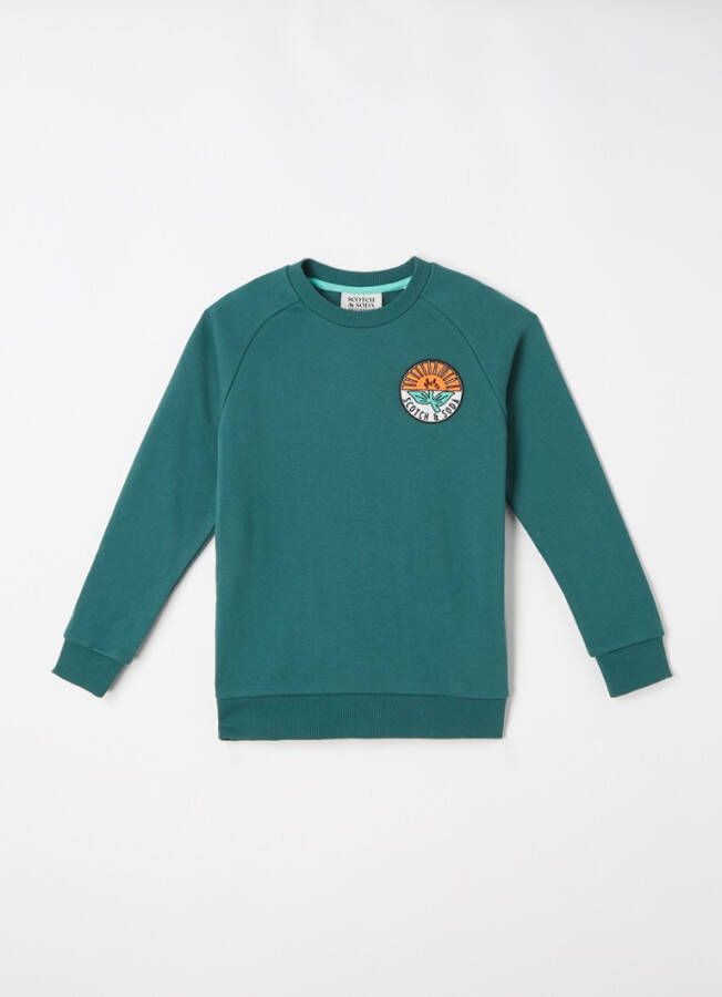 Scotch & Soda Relaxed fit sweater met ronde hals en artwork