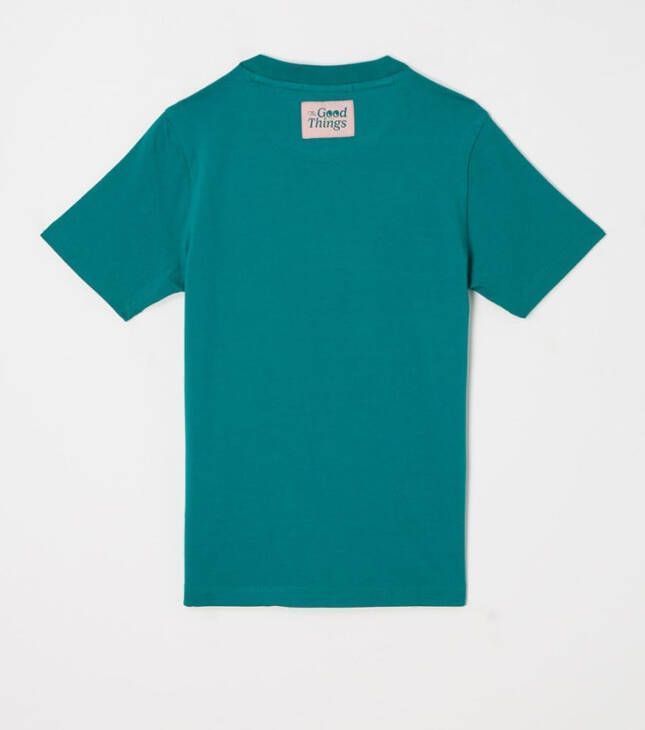 Scotch & Soda Regular fit T shirt van biologisch materiaal met artwork