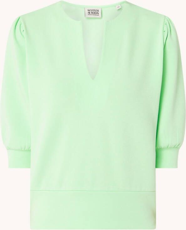 Scotch & Soda T shirt met volumineus mouwen met v hals