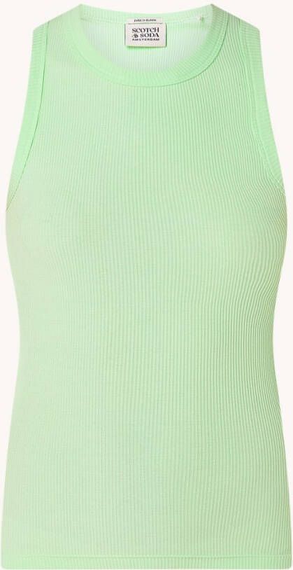Scotch & Soda Cotton in conversion racer tank green ash