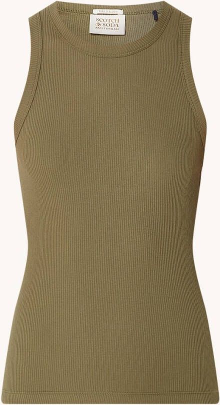 Scotch & Soda Rib knitted racerback tank top