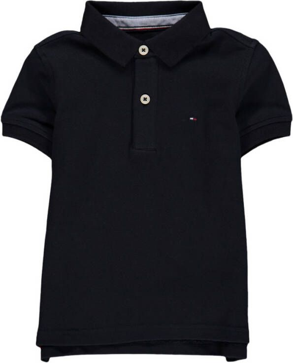 Tommy Hilfiger ! Jongens Polo Korte Mouw Maat 128 Donkerblauw Katoen/elasthan