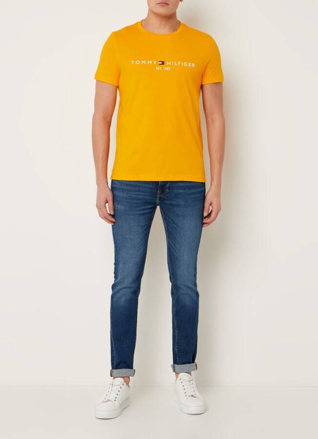 Tommy Hilfiger T shirt van biologisch katoen met logoborduring