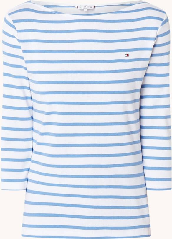 Tommy Hilfiger Shirt met 3/4 mouwen SLIM STP BOAT NK TOP 3/4 SLV