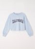 America Today Junior cropped sweater Liv Jr met printopdruk lichtblauw online kopen