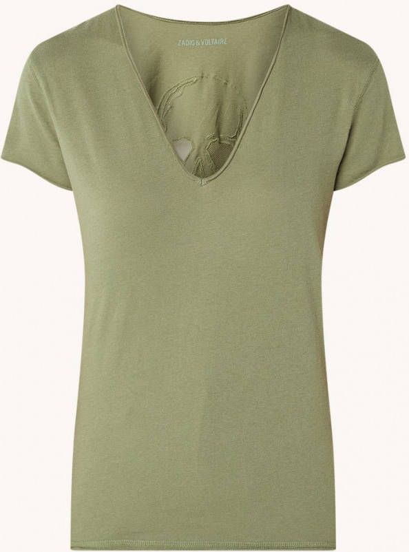 Zadig&Voltaire Story T shirt met opengewerkt dessin