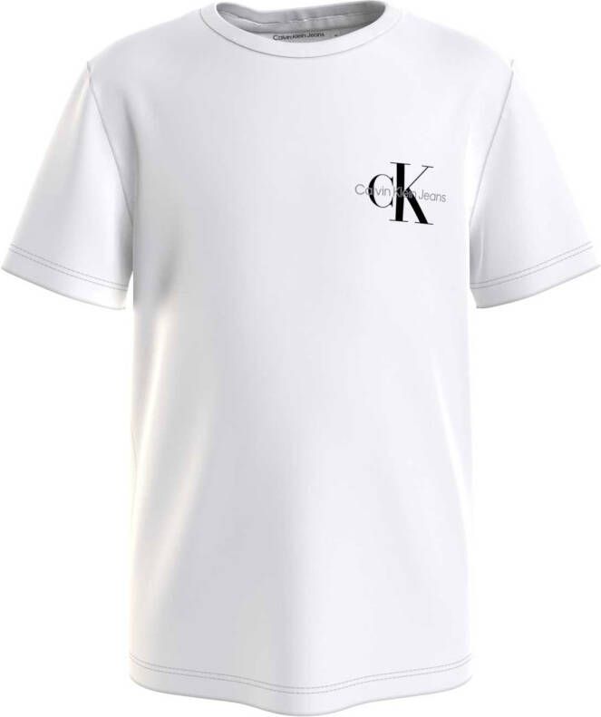 Calvin klein Jeans! Jongens Shirt Korte Mouw -- Wit Katoen