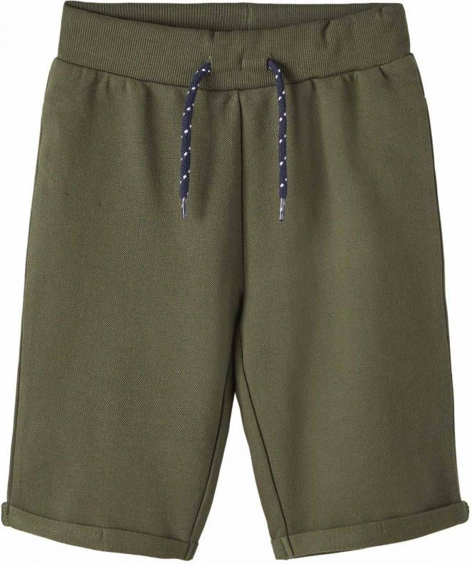NAME IT KIDS regular fit sweatshort NKMVASSE olijfgroen
