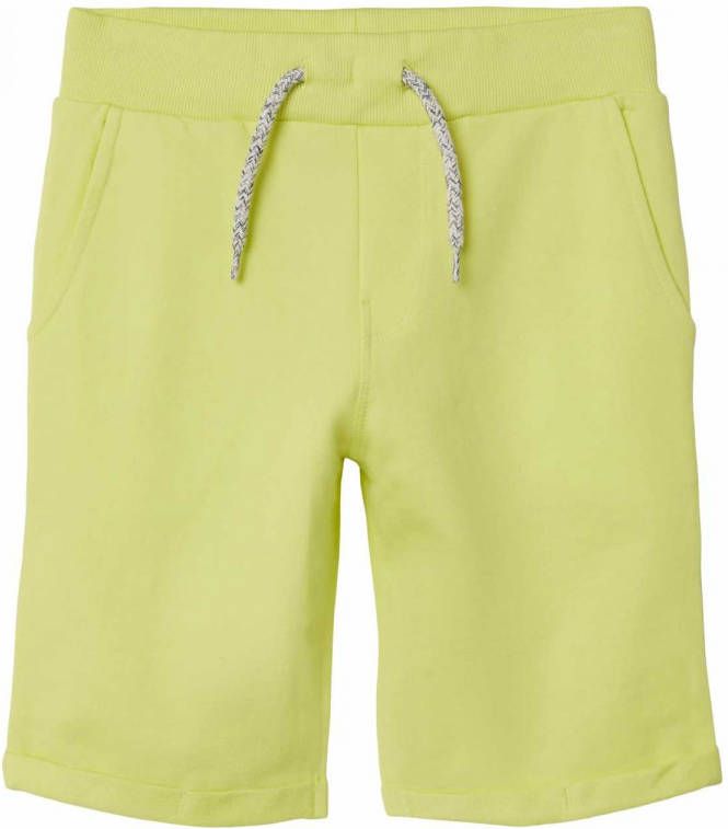 NAME IT KIDS regular fit sweatshort NKMVERMO geel