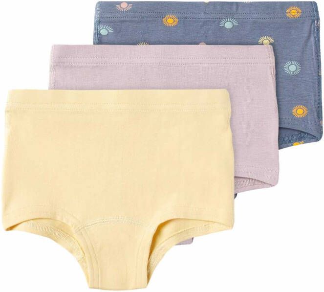 name it ! Meisjes 3 pack Hipsters -- Diverse Kleuren Katoen/elasthan