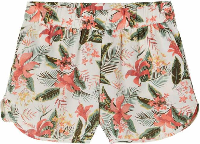 NAME IT KIDS regular fit short NKFVINAYA van gerecycled polyester wit/groen/roze