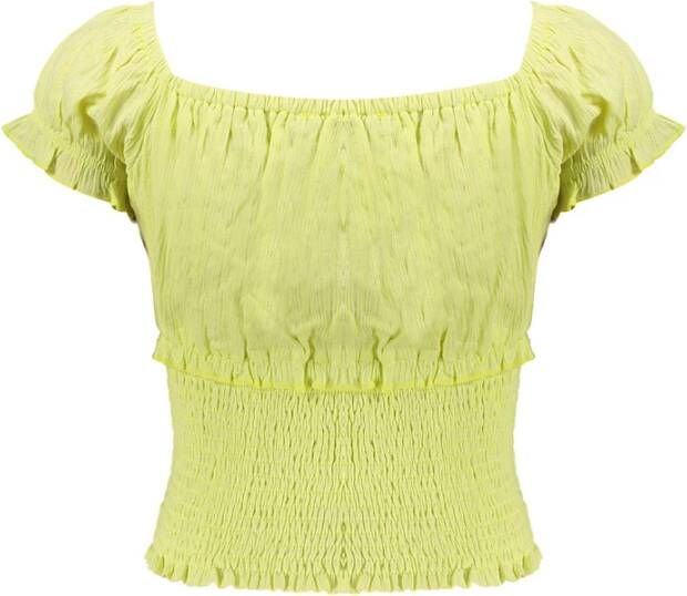 Frankie & Liberty ! Meisjes Blouse Korte Mouw -- Geel Viscose