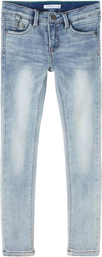 NAME IT KIDS low waist slim fit jeans NKMTHEO light denim