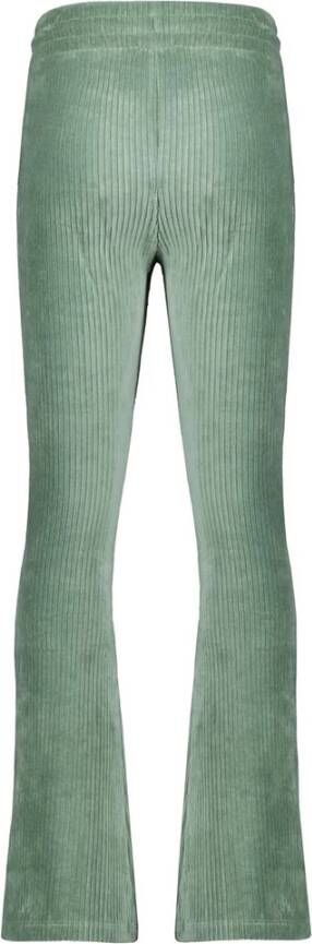 Nobell Turquoise Flared Broek Sady Velvet Rib Flared