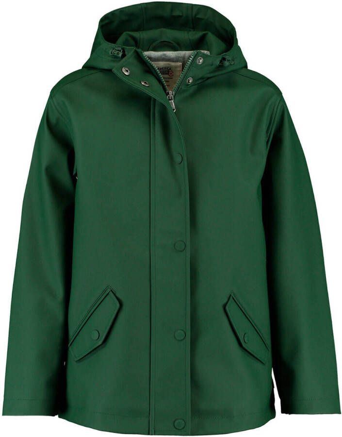 America Today Junior unisex gevoerde regenjas donkergroen