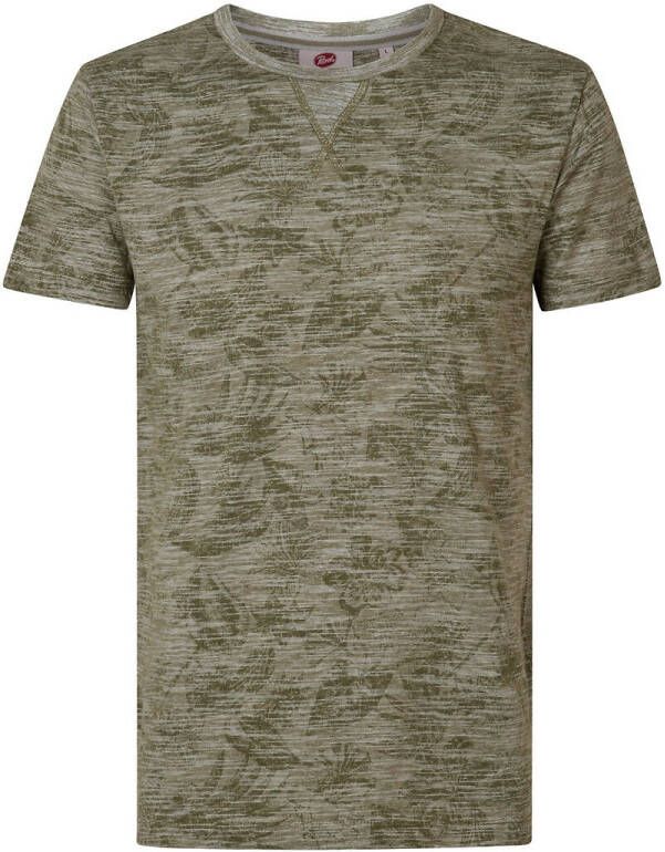 PETROL INDUSTRIES T shirt met ronde hals en bloemenprint
