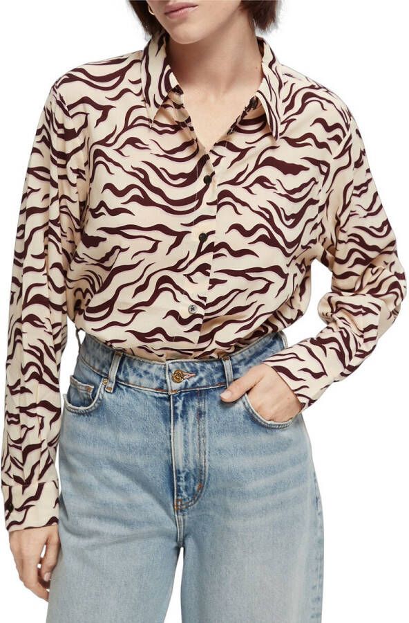 Scotch & Soda 165620 0591 scotch en soda printed oversized shirt combo
