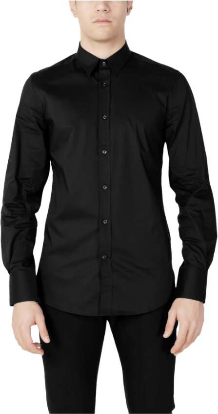Antony Morato Camicia Milano Super Slim FIT Fa450010 , Zwart, Heren