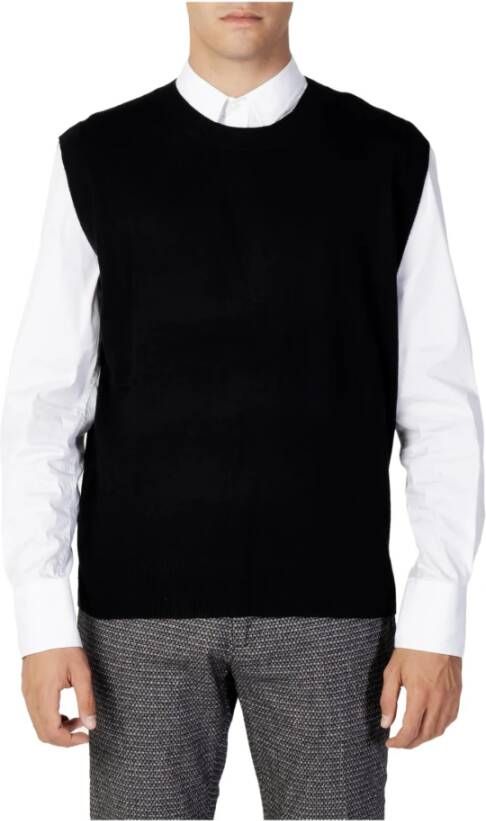 Antony Morato Regelmatig fit shirt in mij Ya400141 , Zwart, Heren