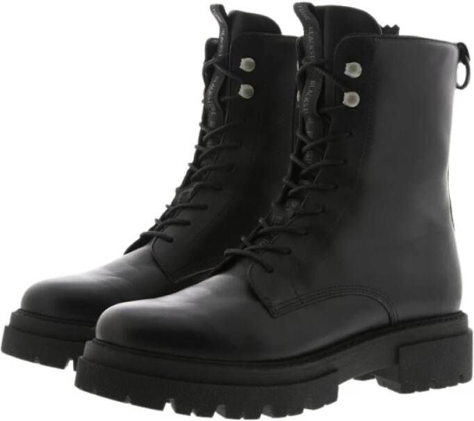 Blackstone Ul85 Black Leather Boot FUR , Zwart, Dames