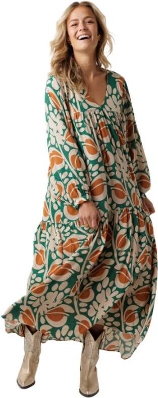 By-Bar By Bar Maxi kleedjes Groen Dames