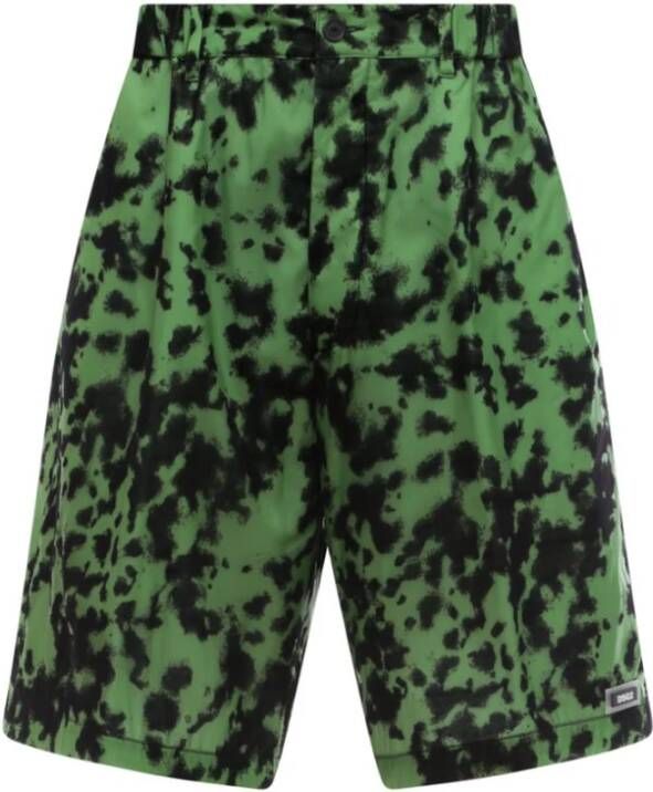 Dsquared2 Flock Surfer Shorts , Groen, Heren