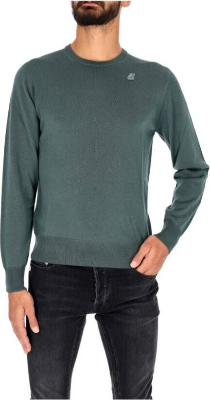 K-way Sweatshirt van het bemanning K Way, Groen, Heren